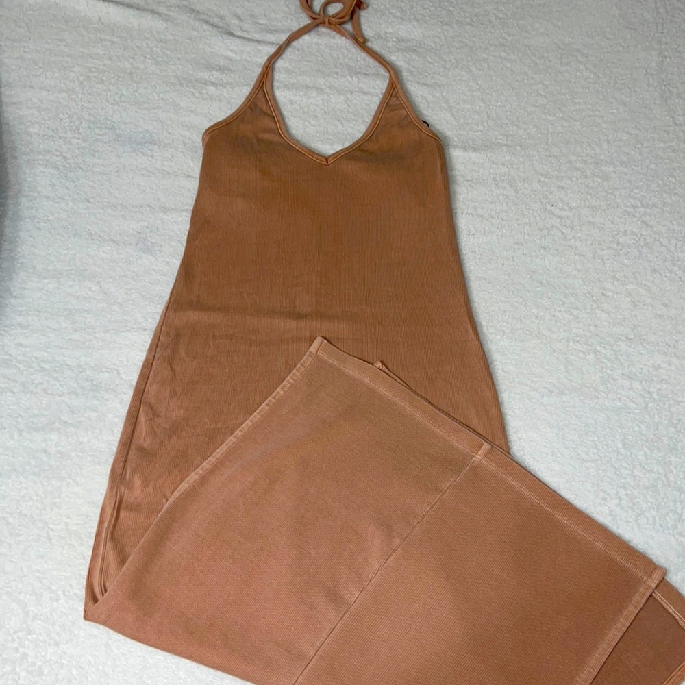 Long dress with small slit towards the bottom